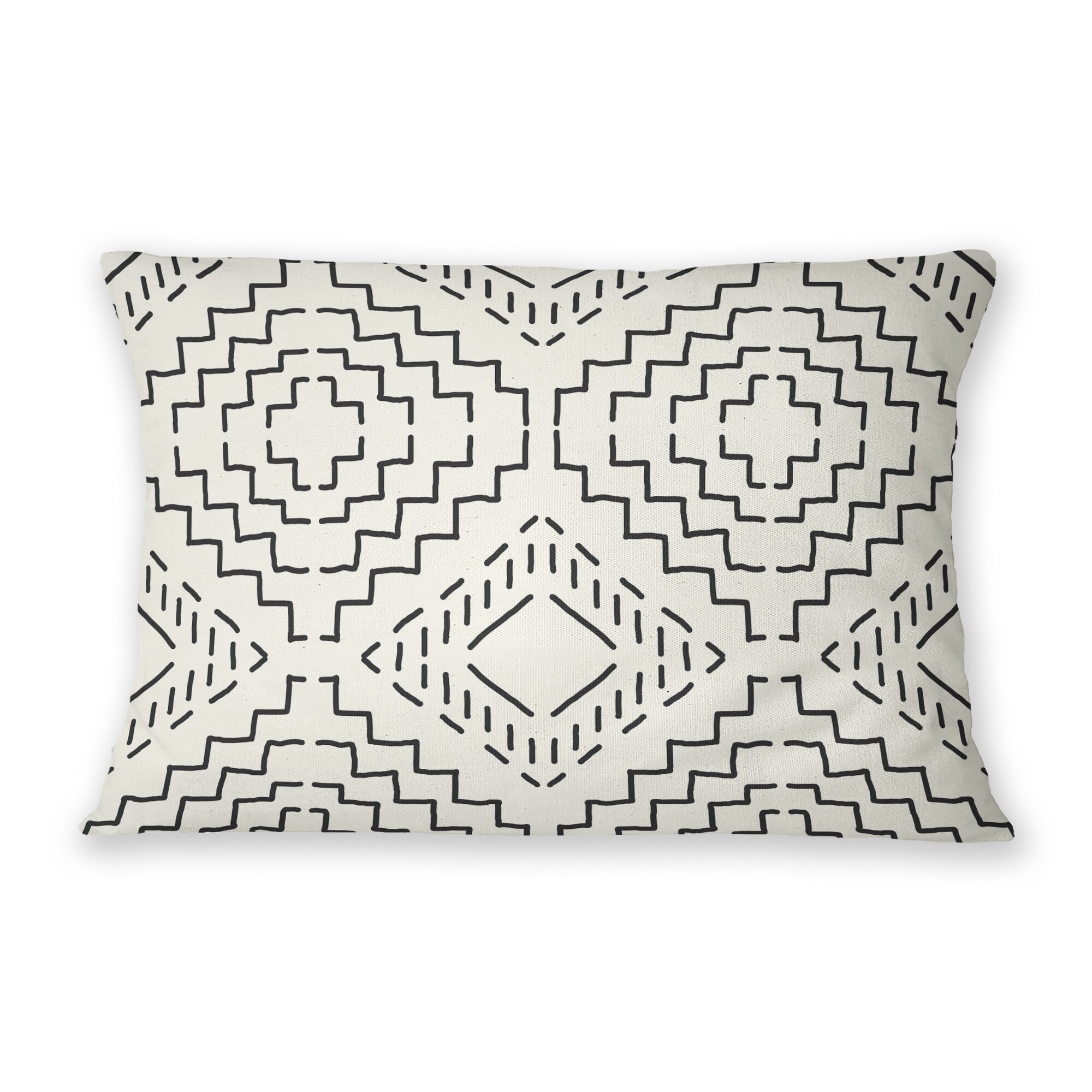 Black and store cream lumbar pillow